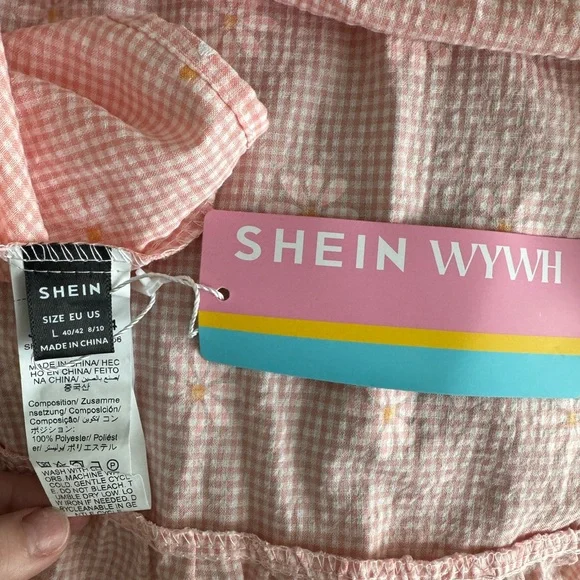 New Shein Floral Milkmaid Mini Dress - Picture 6 of 6